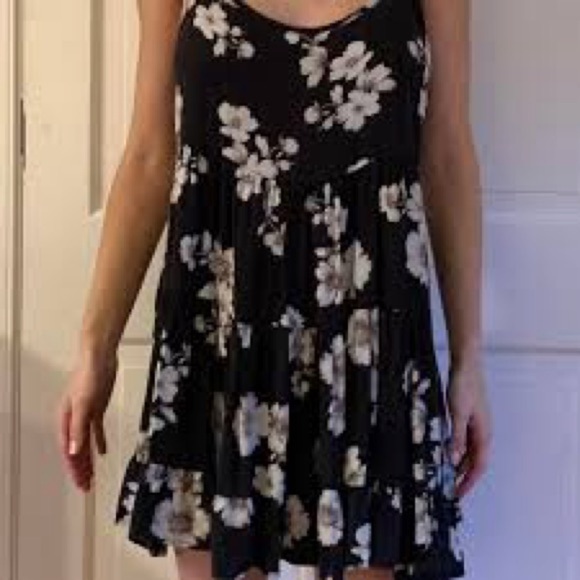 Brandy Melville sundress spaghetti straps black white OS - Picture 2 of 6